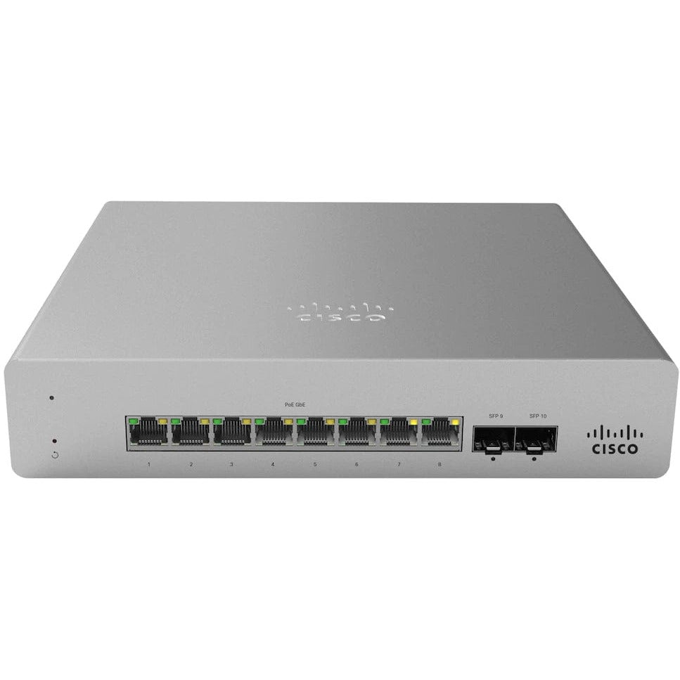 Cisco Meraki MS120 8 Port Cloud Managed PoE Gigabit Switch - MS120-8LP-HW - Refurbished