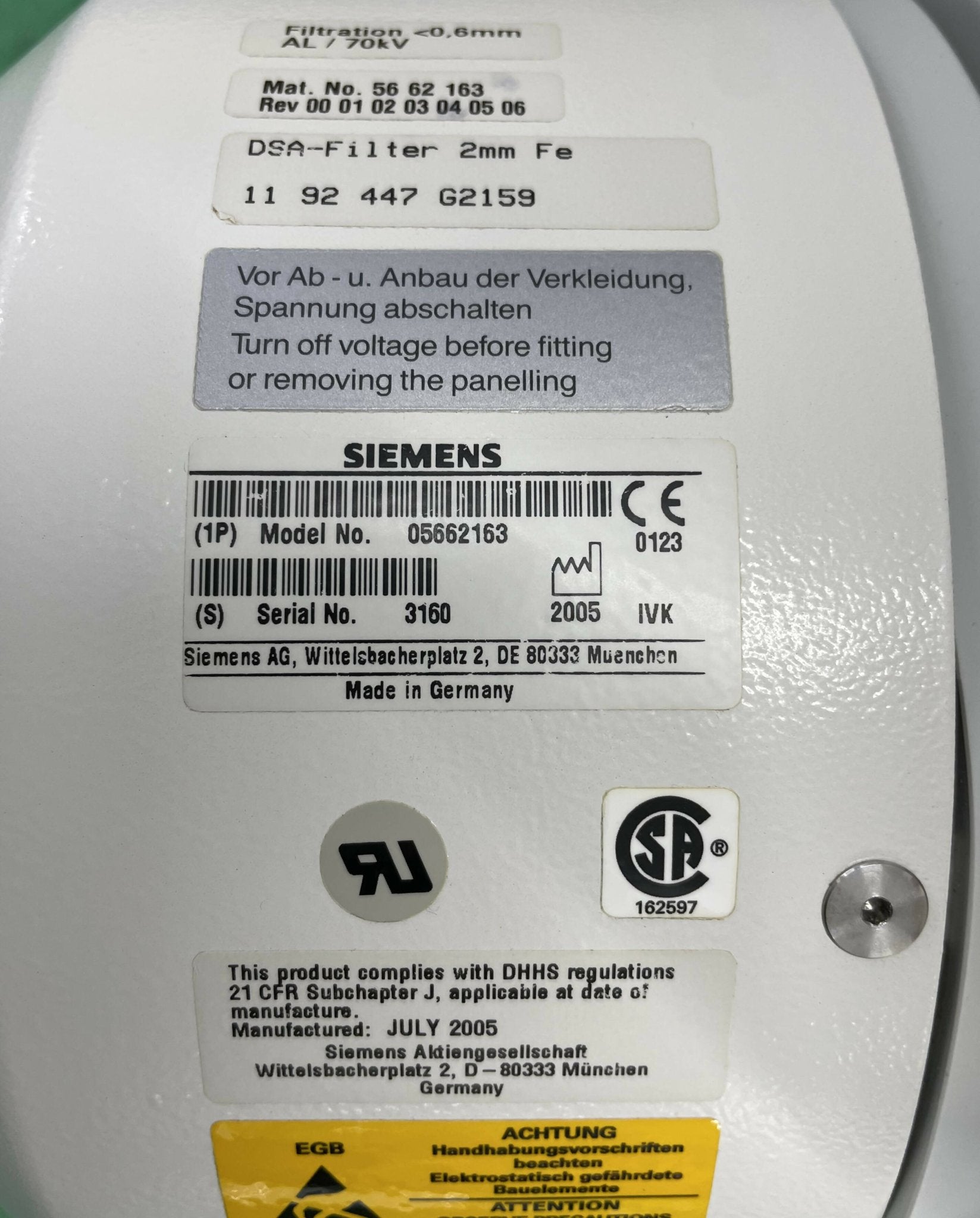 COLLIMATOR CARD ROTATIONAL (05662163) SIEMENS