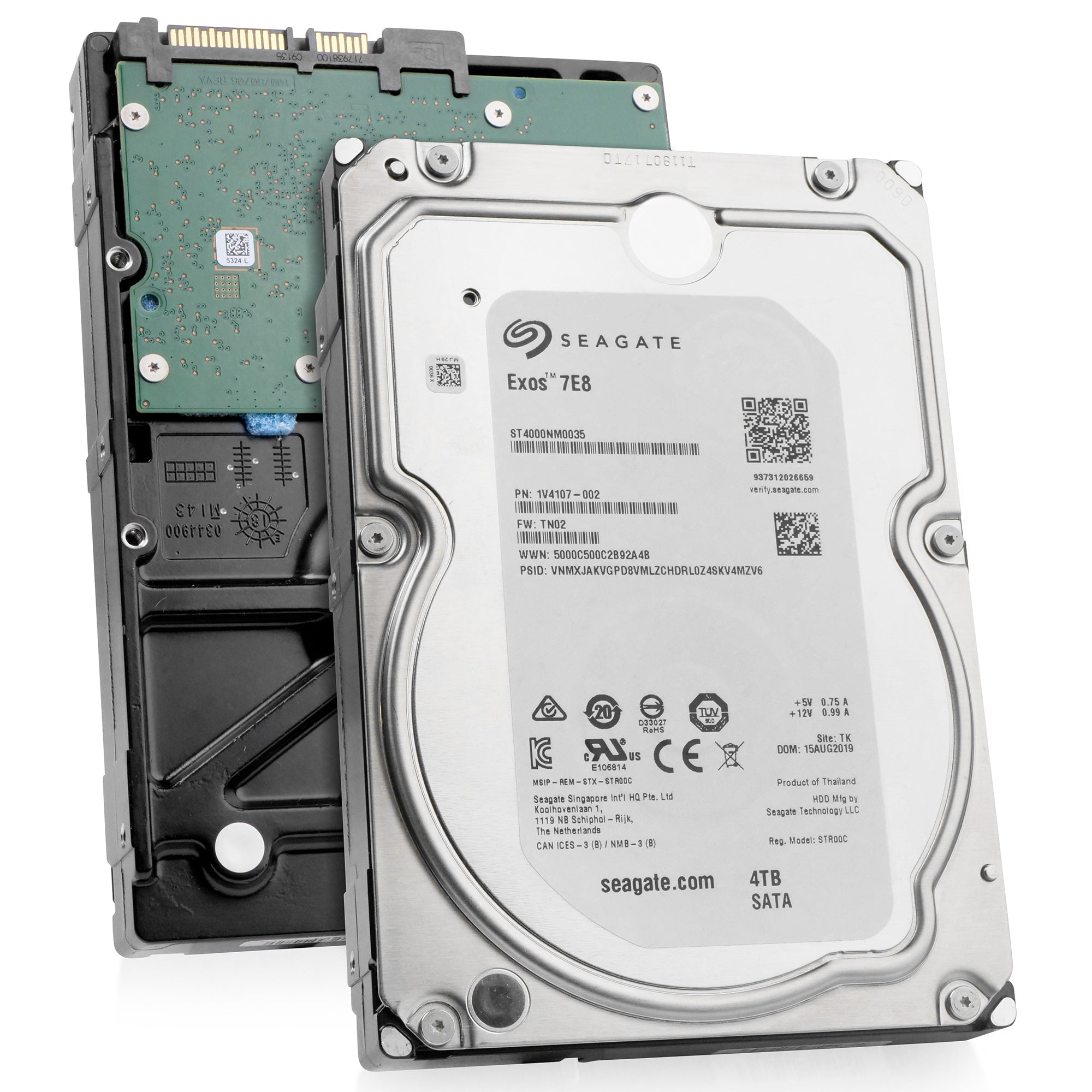 Seagate Exos 7E8 ST4000NM0035 4TB 7.2K RPM SATA 6Gb/s 512n 128MB 3.5" HDD