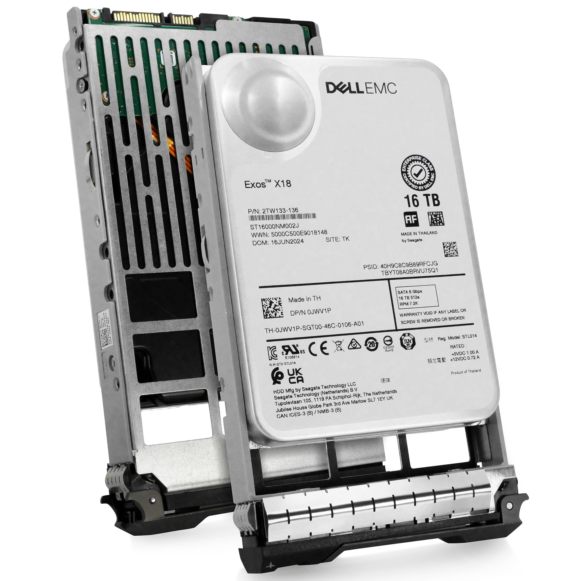 Dell G13 0JWV1P 16TB 7.2K RPM SATA 6Gb/s 512e 3.5in Hard Drive