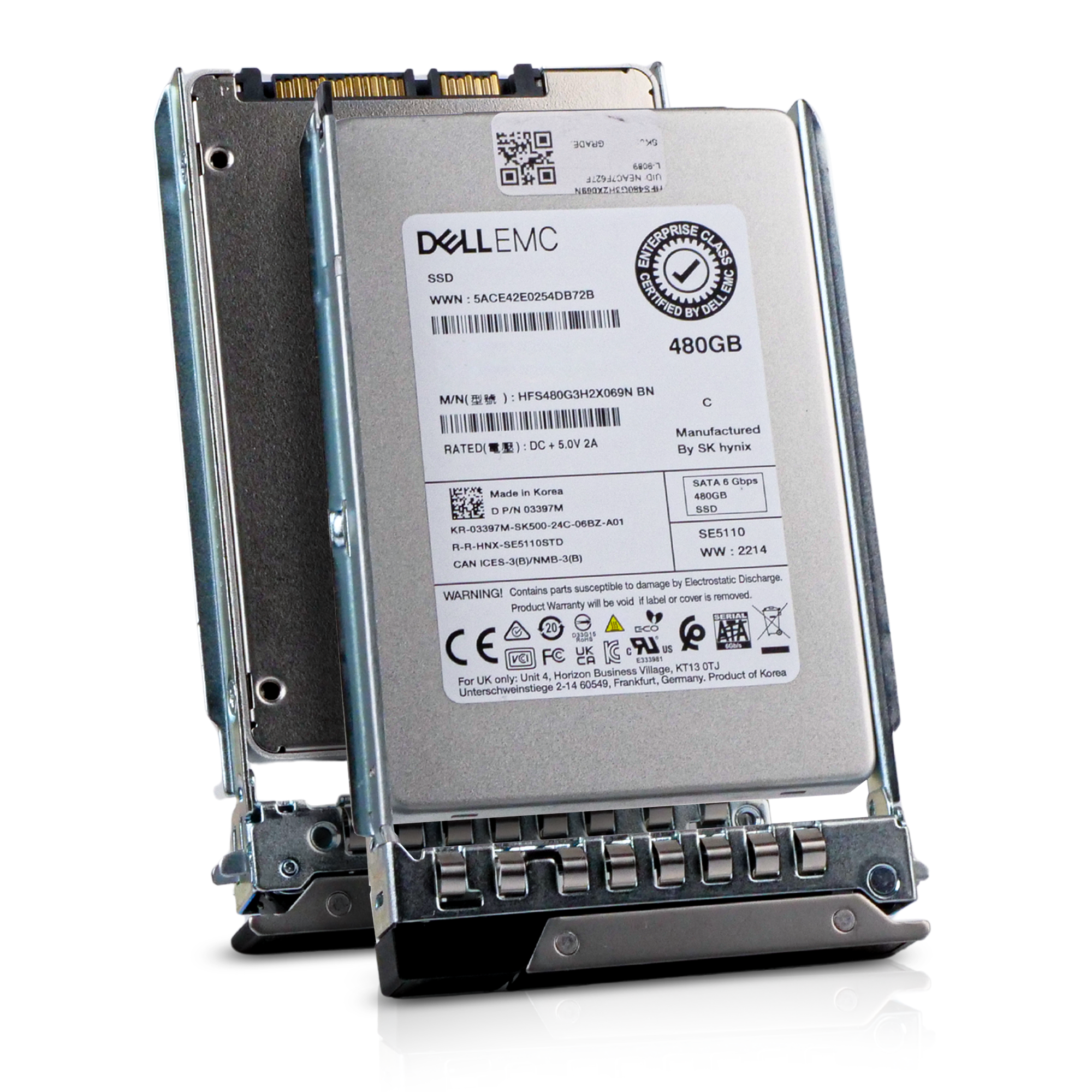 Dell G14 03397M 480GB 1 DWPD SATA 6Gb/s 3D TLC 2.5in Read Intensive Refurbished SSD