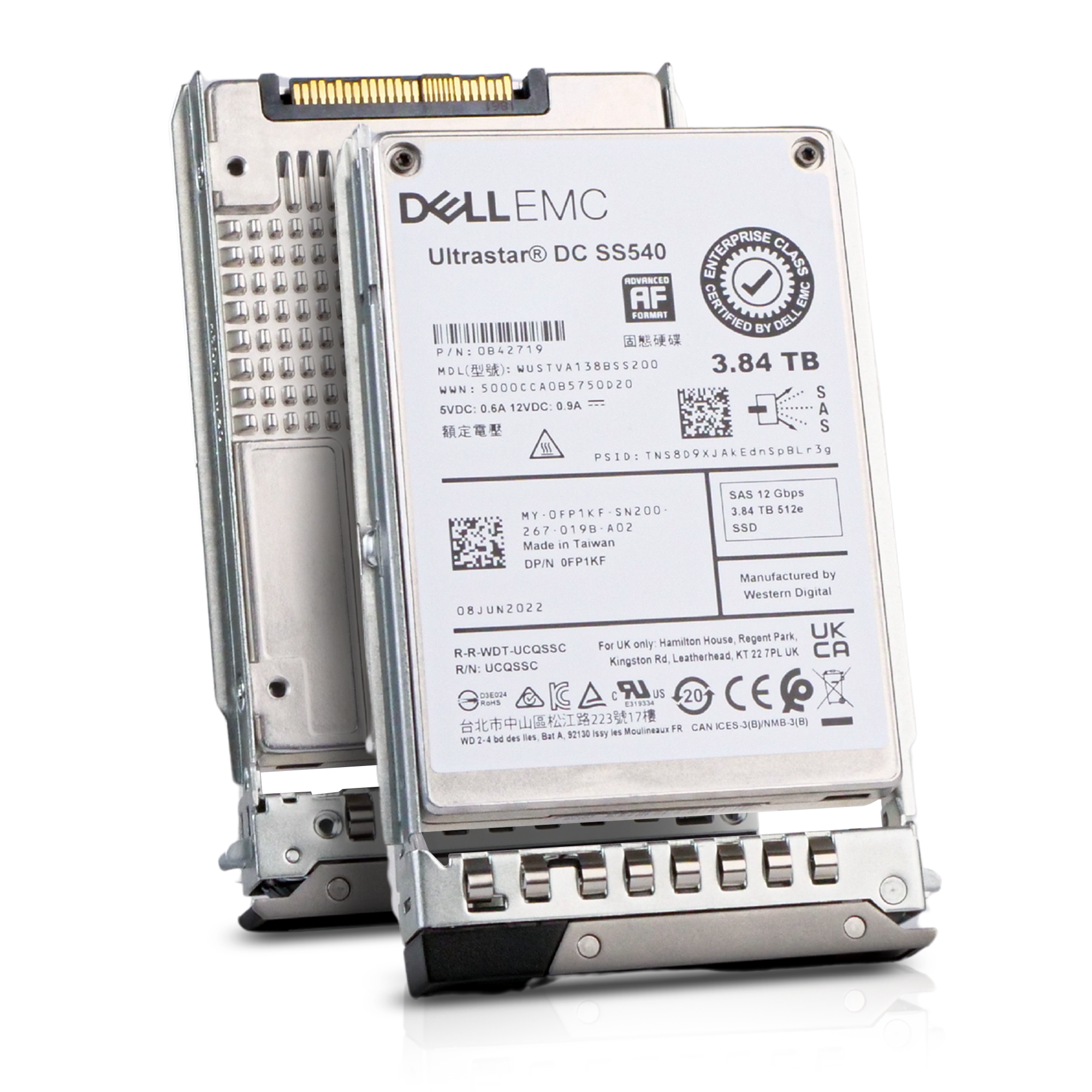 Dell G14 0FP1KF 3.84TB 1 DWPD SAS 12Gb/s 3D TLC 2.5in Refurbished Read Intensive SSD