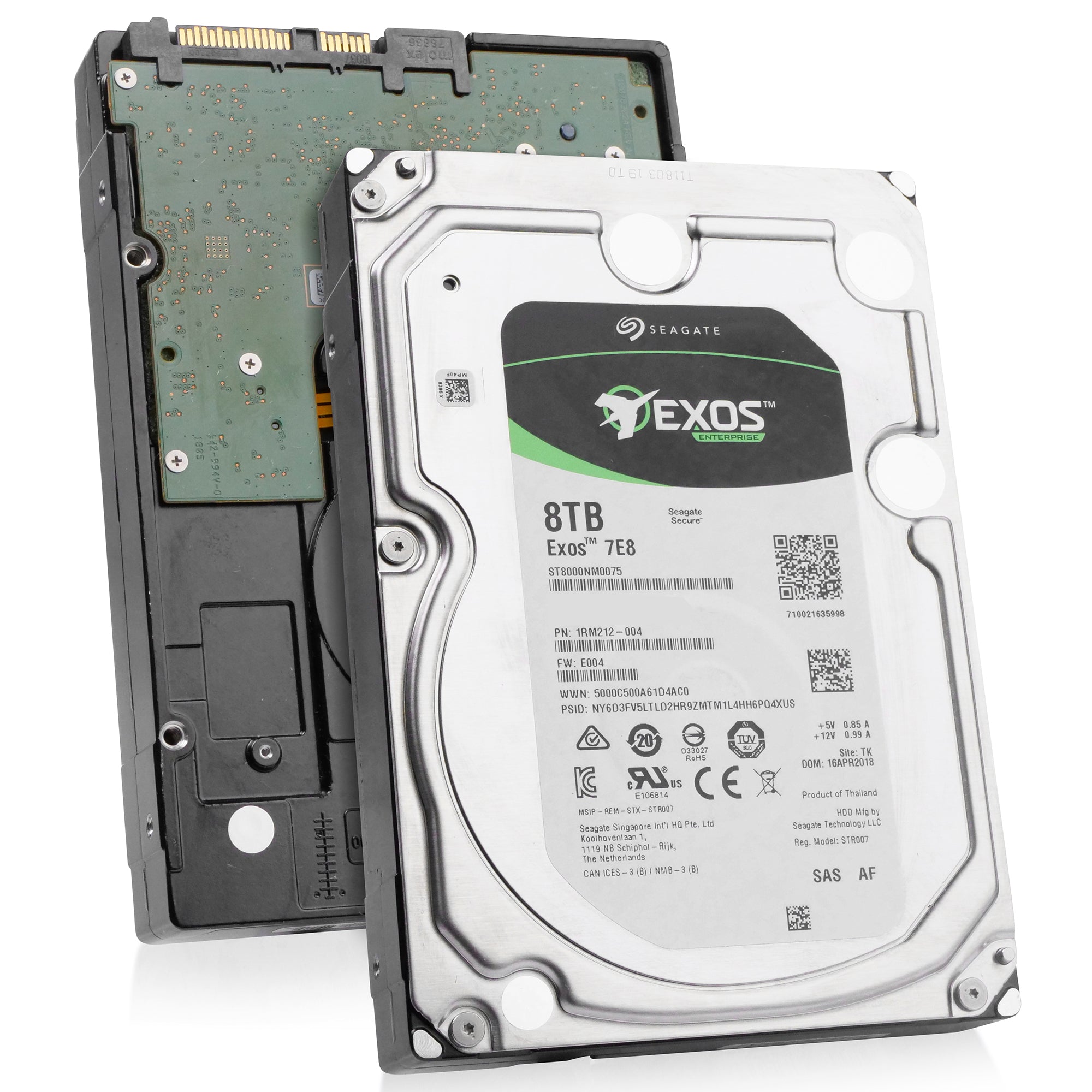 Seagate Exos 7E8 ST8000NM0075 8TB 7.2K RPM SAS 12Gb/s 256MB 3.5" Refurbished HDD