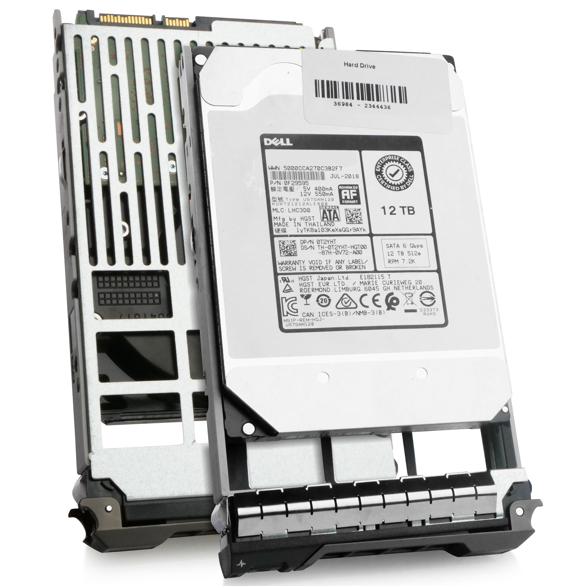 Dell G13 400-AUTM 12TB 7.2K RPM SATA 6Gb/s 512e 3.5in Refurbished HDD