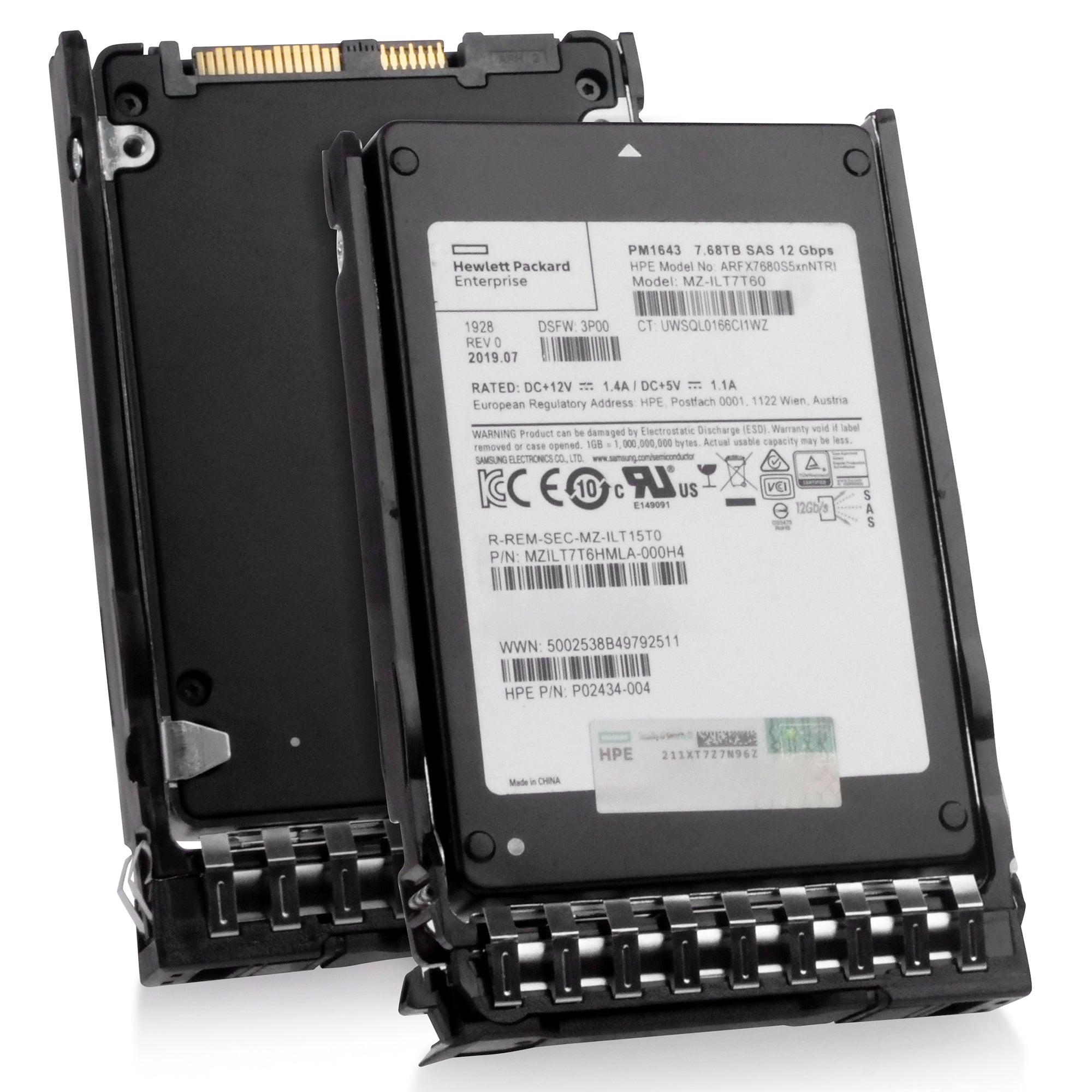 HP Generation 11 P40509-K21 7.68TB 1 DWPD SAS 12Gb/s 3D TLC 2.5in Refurbished SSD
