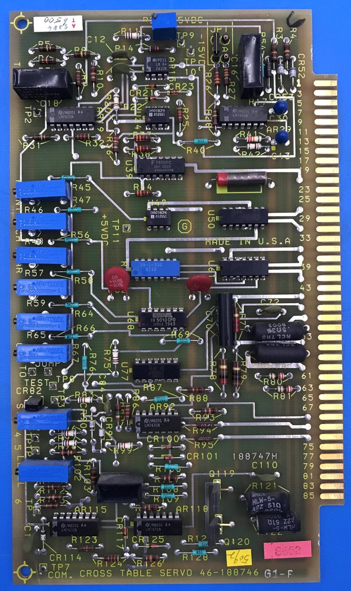 Cross Table Servo (46-188746 G1 F) GE Advantx