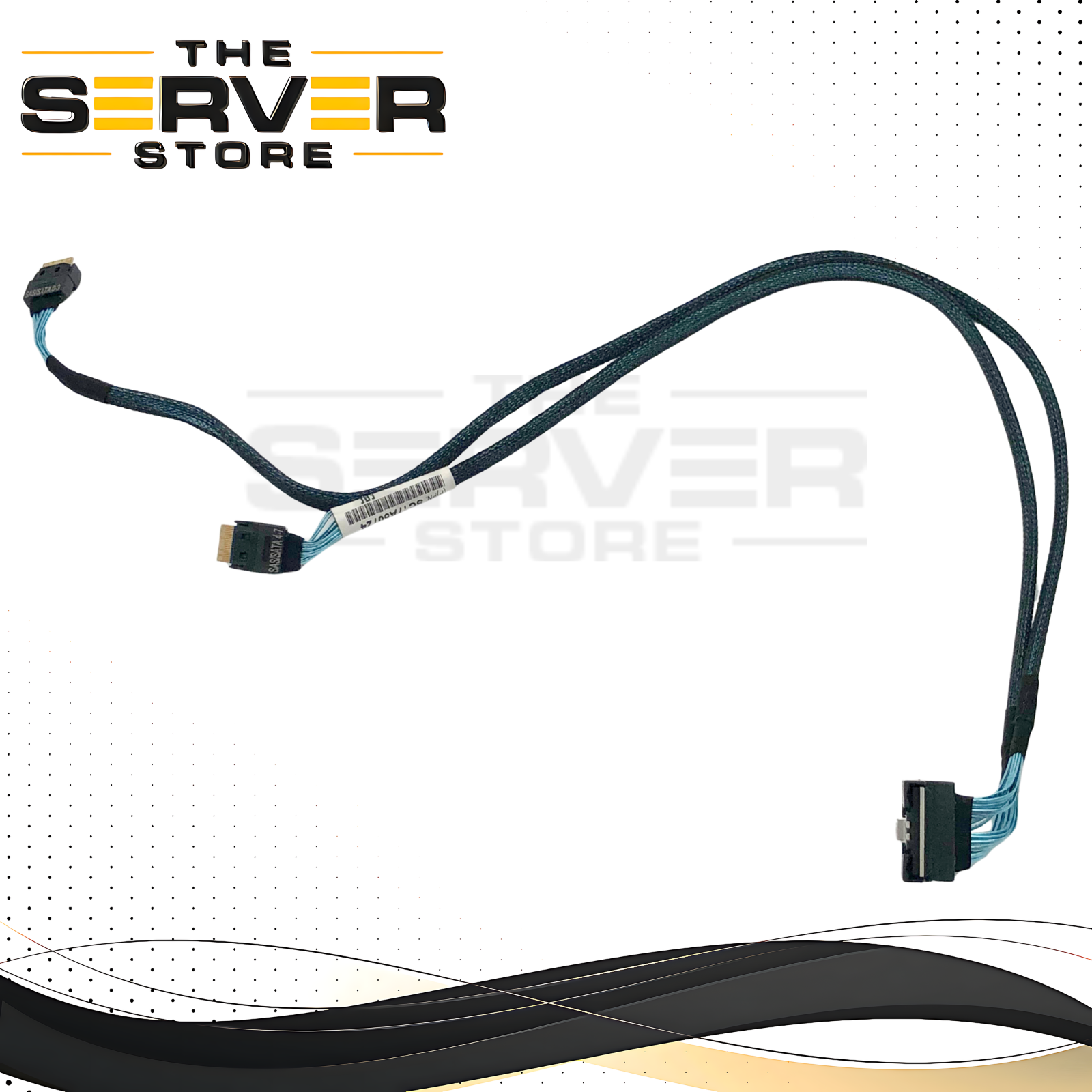Lenovo ThinkSystem SR635 SlimSAS (SFF-8654-8i) to 2x SlimSAS (SFF-8654-4i) Cable. P/N: 02JK008.