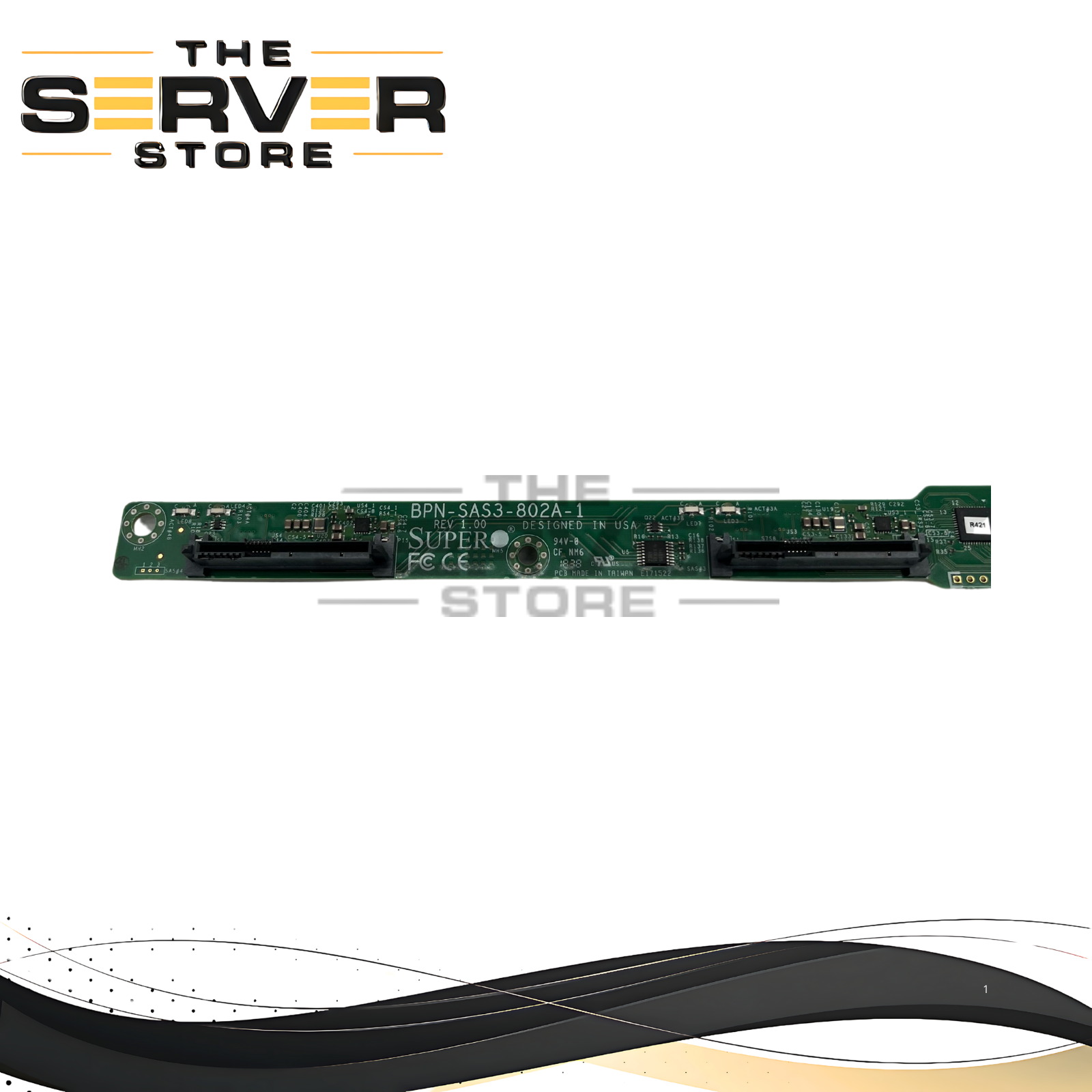 Supermicro 4-Port Backplane Supports SATA3/SAS3 HDD Rev:1.00 BPN-SAS3-802A-1