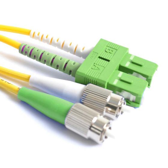 Fiber Optic Patch Cable, FC to SC APC-APC, 1 meter, 3mm, Duplex, SM | Plus Corning® SMF-28® Ultra Fiber