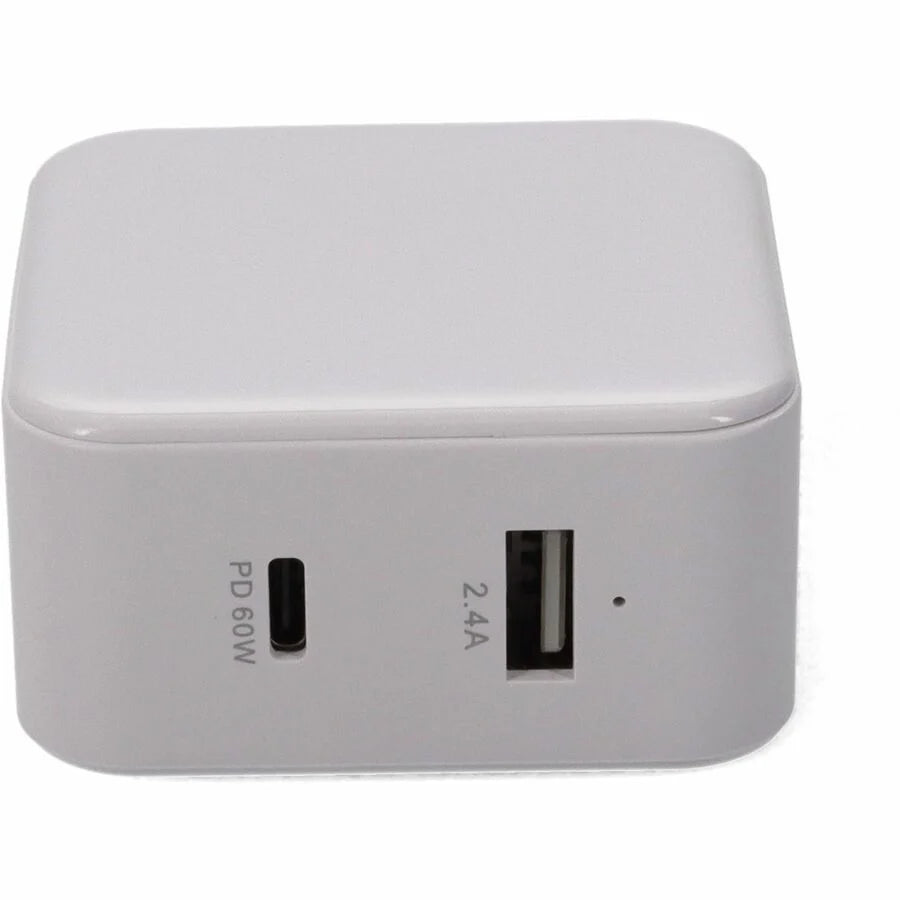 AddOn Wall Plug to USB C 3.1 15V at 3A, or 20V at 3A 60W total for US White