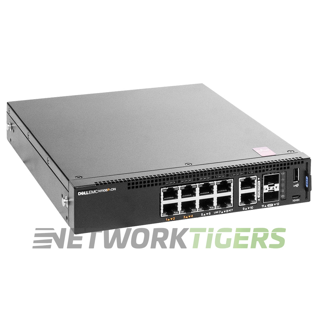Dell N1108P-ON N1100 Series 8x 1GB PoE+ RJ45 2x 1GB Combo EMC Switch