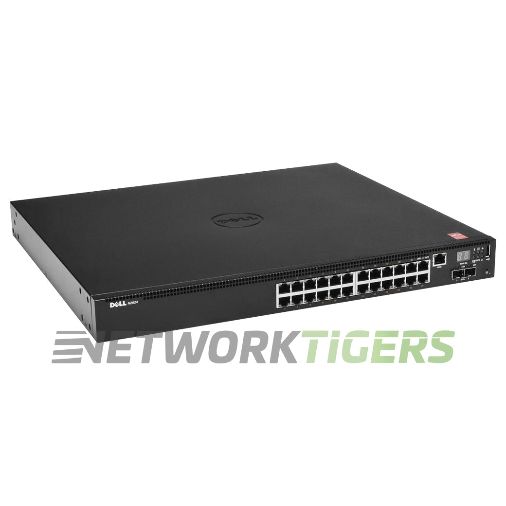 NEW Dell N2024 N2000 Series 24x 1GB RJ-45 2x 10GB SFP+ EMC Switch