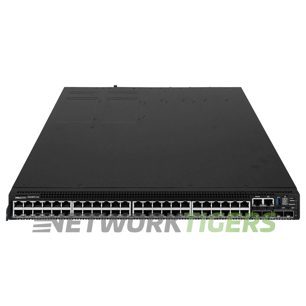 NEW Dell N3248TE-ON-RA 48x 1GB RJ45 4x 10GB SFP+ 2x QSFP28 B-F Air OS10 Switch