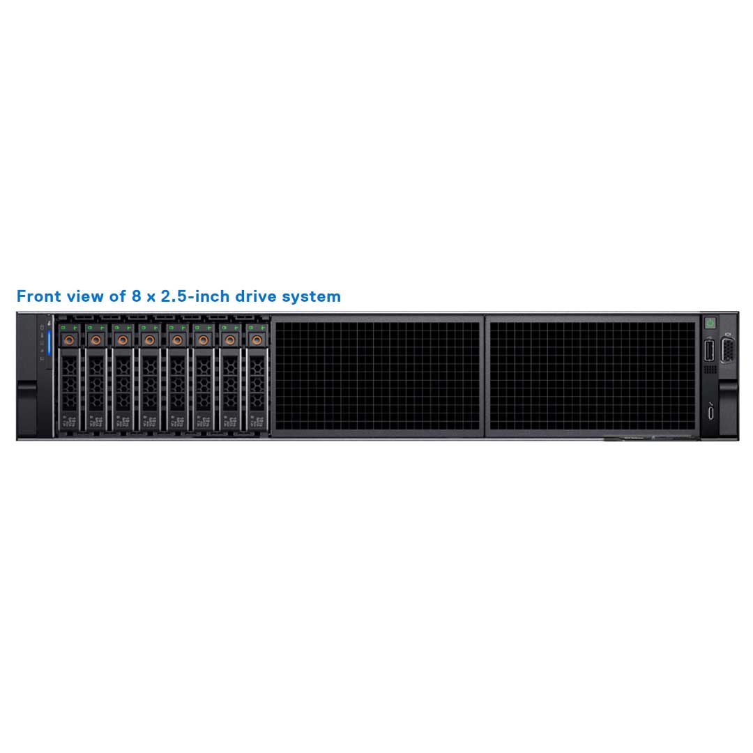 8x 2.5" Uni SAS/SATA/NVMe Direct Rack Chassis | Refurbished Dell PowerEdge R760