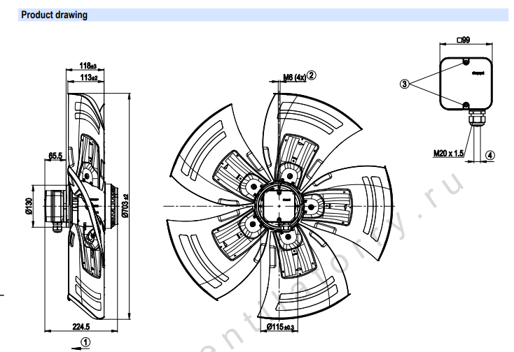 A6D710-AQ01-01 ebm papst fan 840W 380V