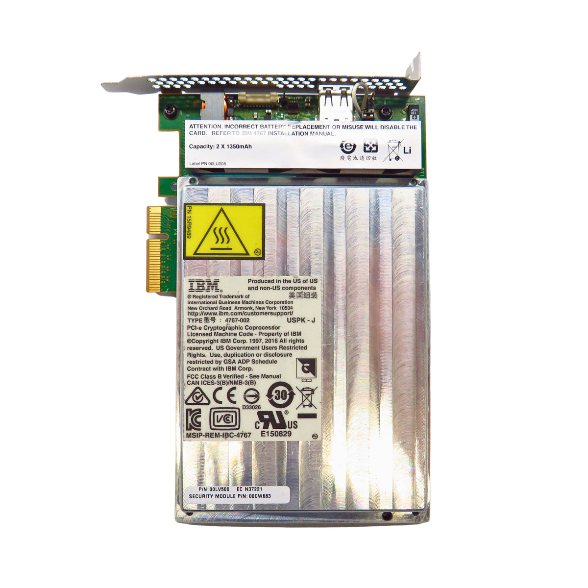 IBM 00LV500 4767 PCIe Cryptographic Coprocessor (Refurbished)