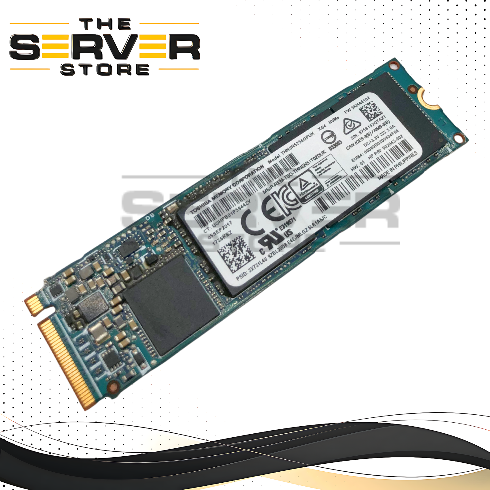 HPE 256GB NVMe 2280 M.2 PCIe Gen 3.0 x4 SSD Toshiba XG4 902943-002 THNSN5256GPUK