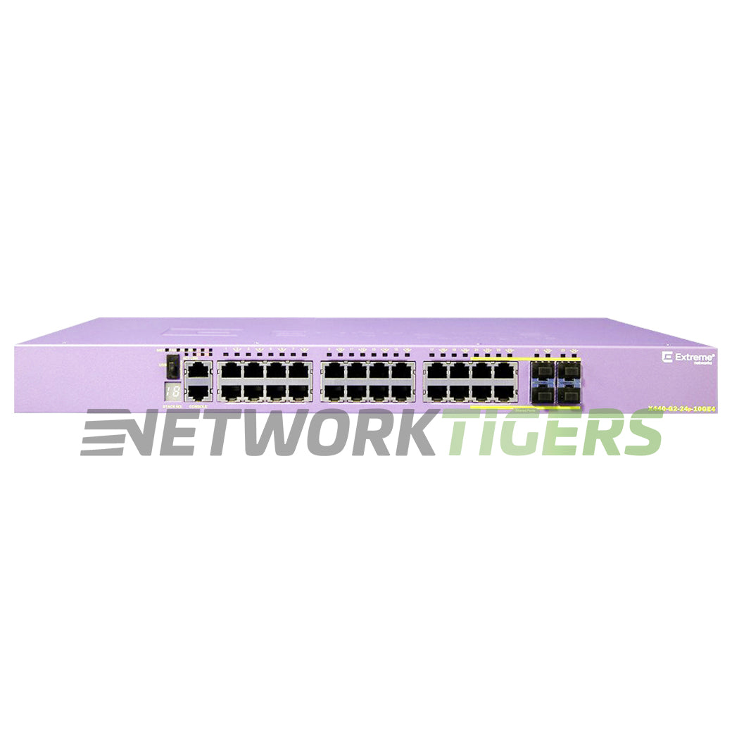 Extreme 16533 X440-G2-24p-10GE4 24x 1GB PoE RJ45 4x 1GB SFP Combo Switch