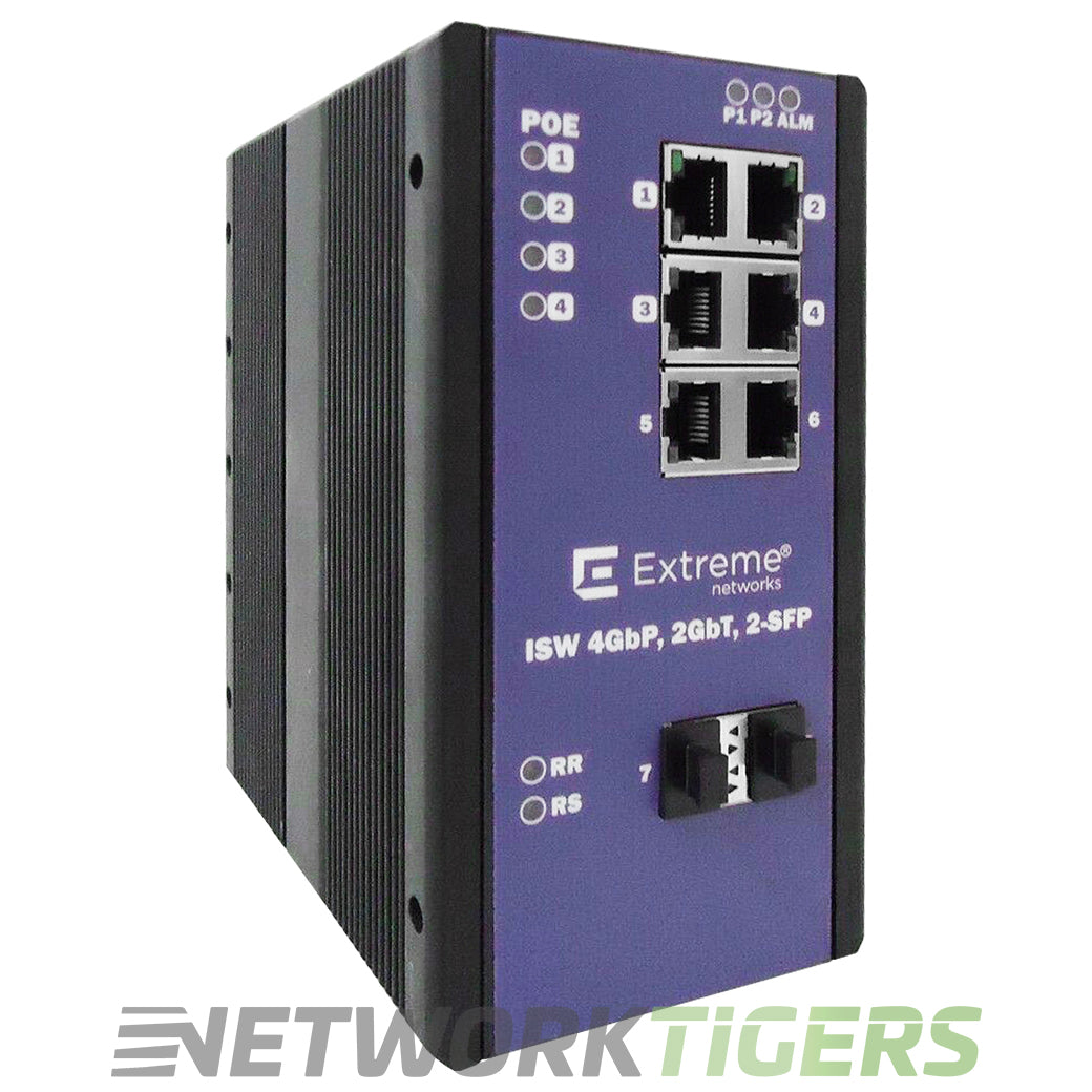 NEW Extreme 16803 Industrial Ethernet 4x 1GB PoE+ RJ45 2x 1GB SFP Switch