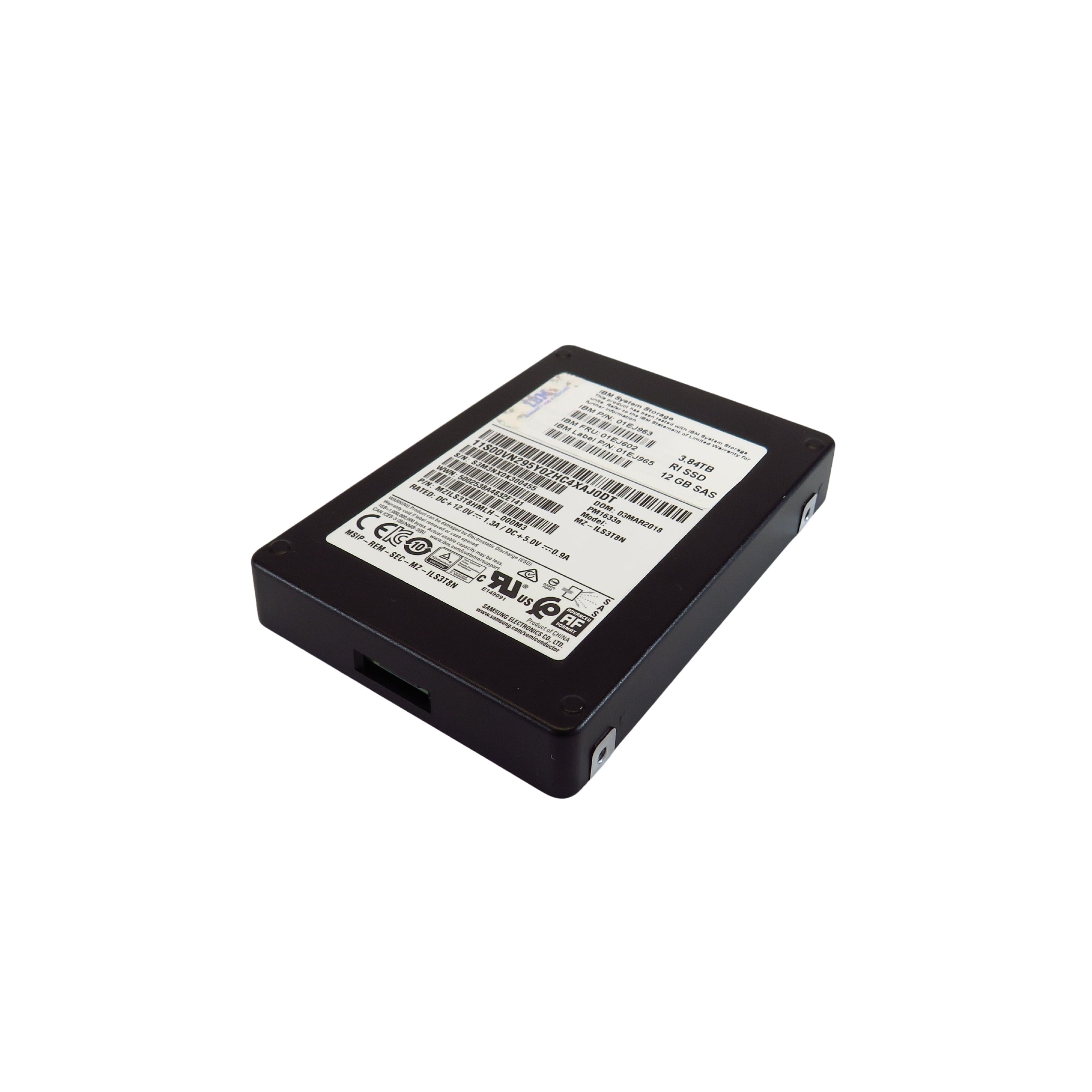 Samsung MZ-ILS3T8N PM1633a 3.8TB 2.5" SAS 12Gbps SSD Solid State Drive (Refurbished)