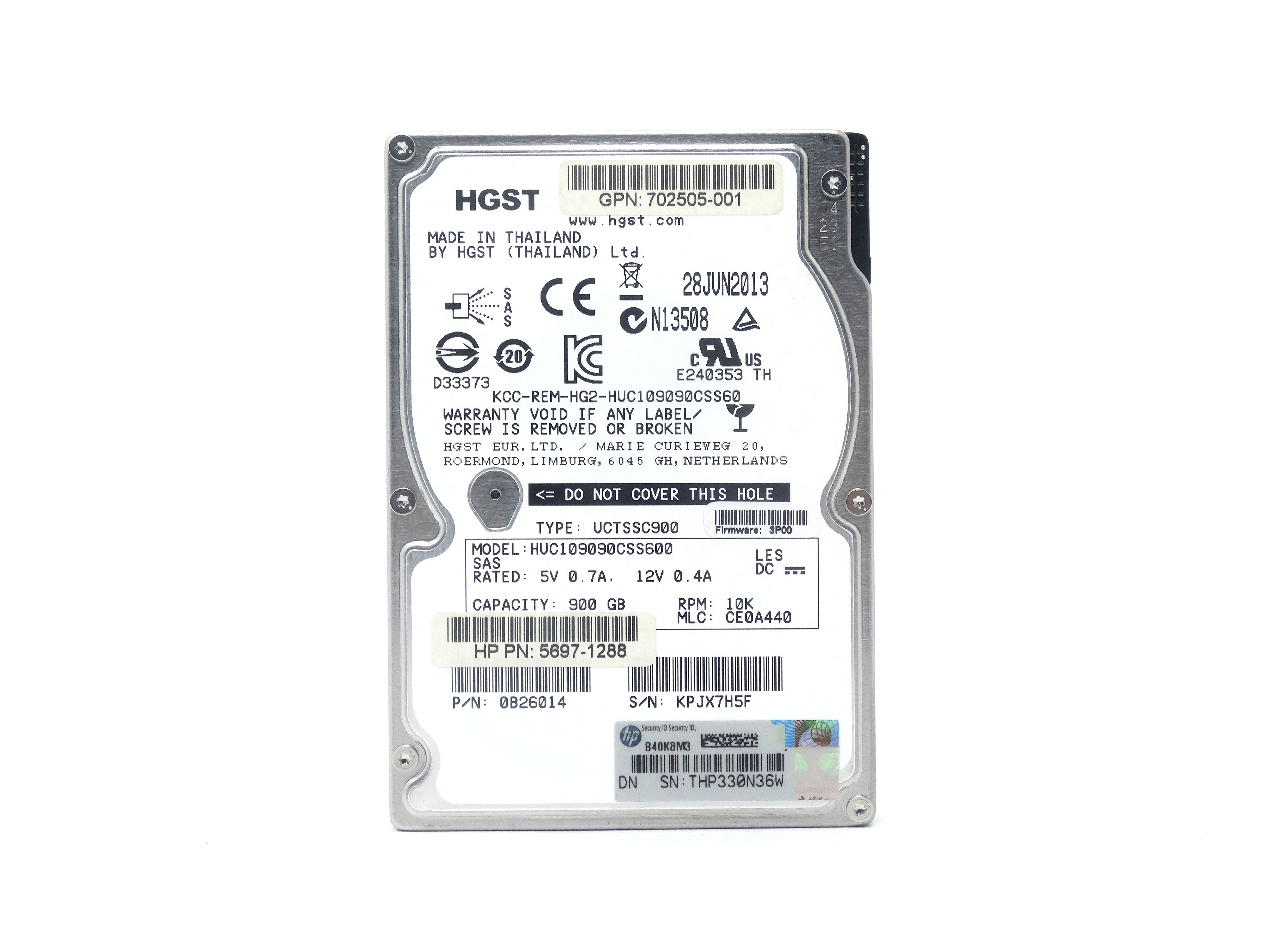 HP 900GB 10K 6Gbps SAS 2.5'' HDD Hard Drive (0B26014)