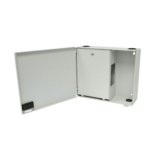 Wall Mount Patch Panel Economy Holds (2) Adapter Plates Unloaded Off White