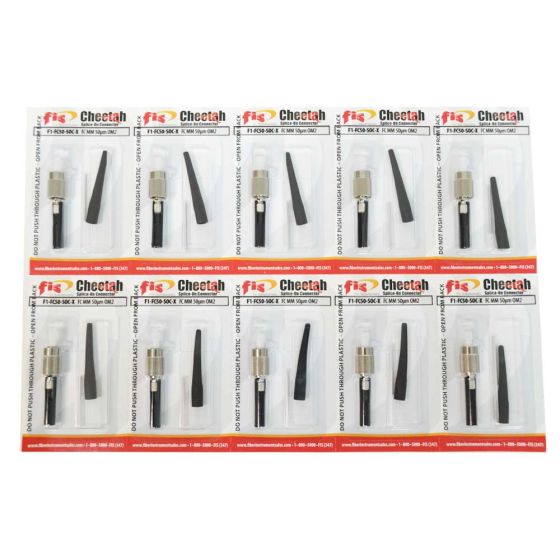 Splice-On Connector Cheetah FC PC Multimode 50um OM2 900um Black 100 Pack