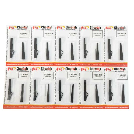 Splice-On Connector Cheetah LC PC Multimode 50um OM2 900um Black 10 Pack