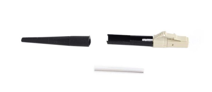 Splice-On Connector Cheetah LC PC Multimode 50um OM2 900um Black 100 Pack