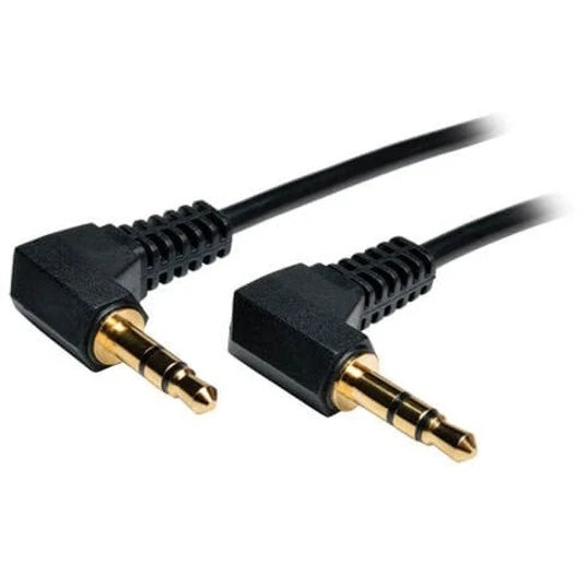 Eaton Tripp Lite Series 3.5mm Mini Stereo Audio Cable with two Right-Angle plugs (M/M), 1 ft. (0.31 m)