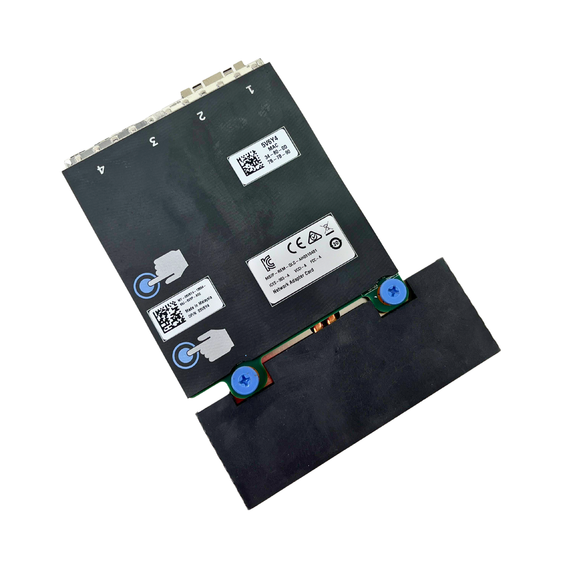 Dell QL41264 2x10Gbps SFP+ 2x1Gbps RJ-45 Network Daughter Card 05V6Y4 5V6Y4