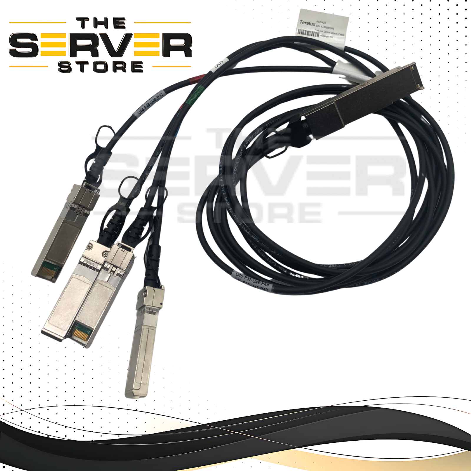 Teralux 40G QSFP+ to 4x 10G SFP+ Passive DAC Breakout Cable 1M ACQ128