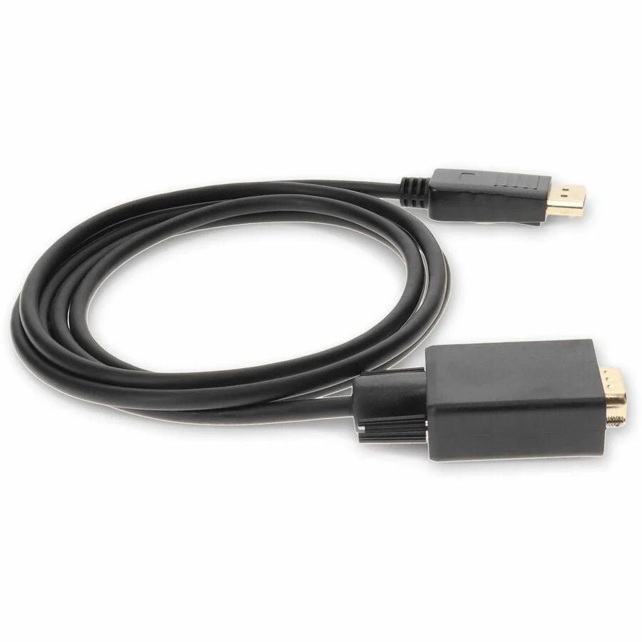 AddOn 6ft DisplayPort 1.2 Male to VGA Male Black Cable For Resolution Up to 1920x1200 (WUXGA)