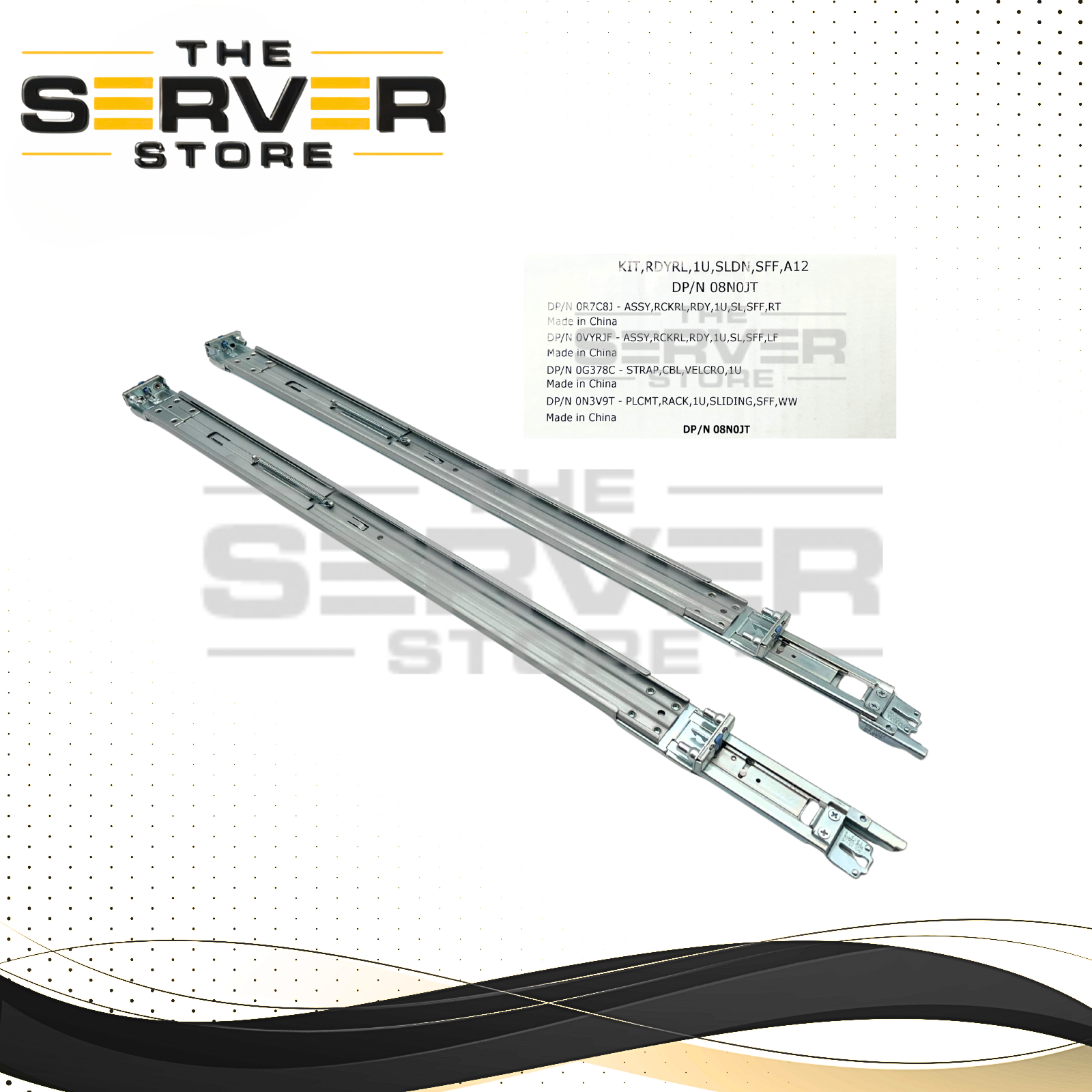 Dell A12 ReadyRails II 1U Sliding Rail Kit PowerEdge R340 R350 R360 08N0JT 8N0JT