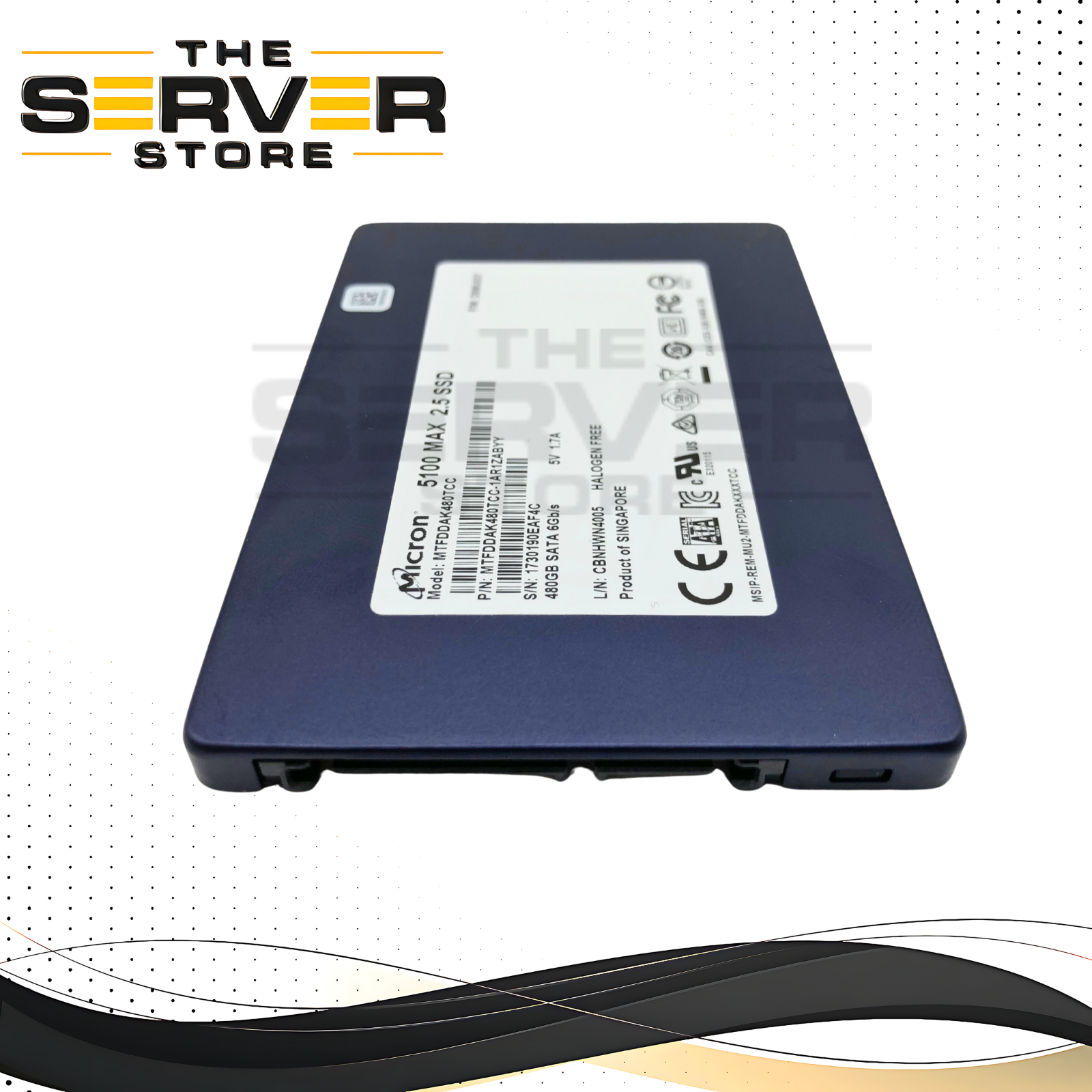 Micron 480GB SATA 6Gb/s MU SFF 2.5" SSD 5100 Max Series MTFDDAK480TCC MTFDDAK480TCC-1AR1ZABYY