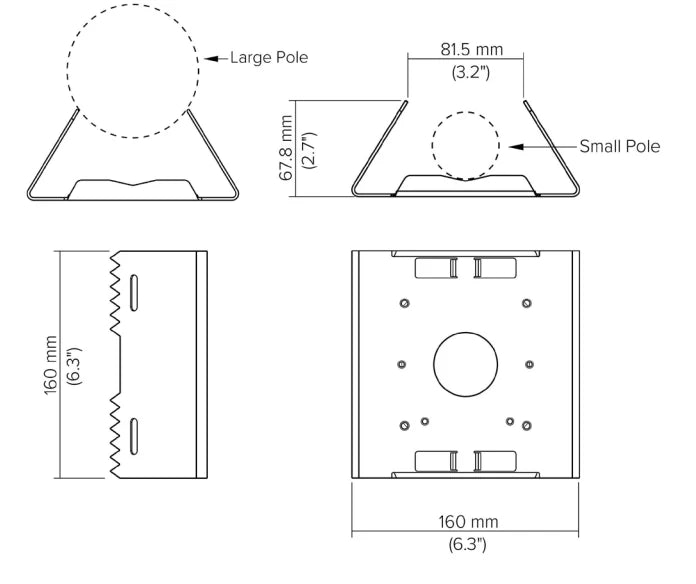 Verkada ACC-MNT-9 Pole Mount Adapter