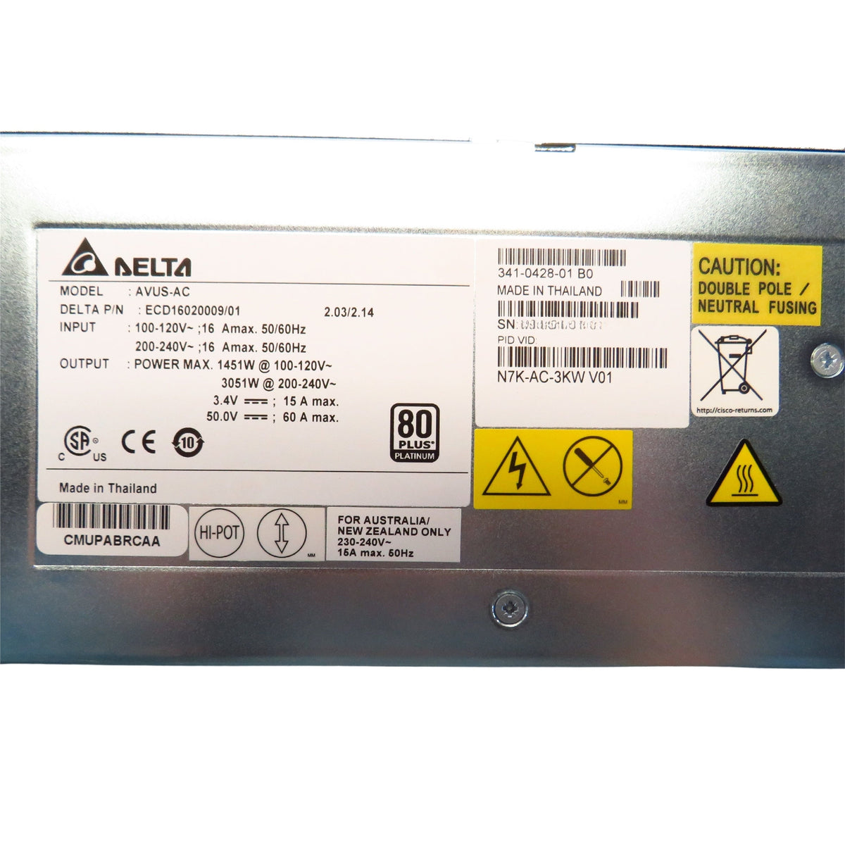 Cisco N7K-AC-3KW Nexus 7000 3.0kW AC Power Supply Module (Refurbished)