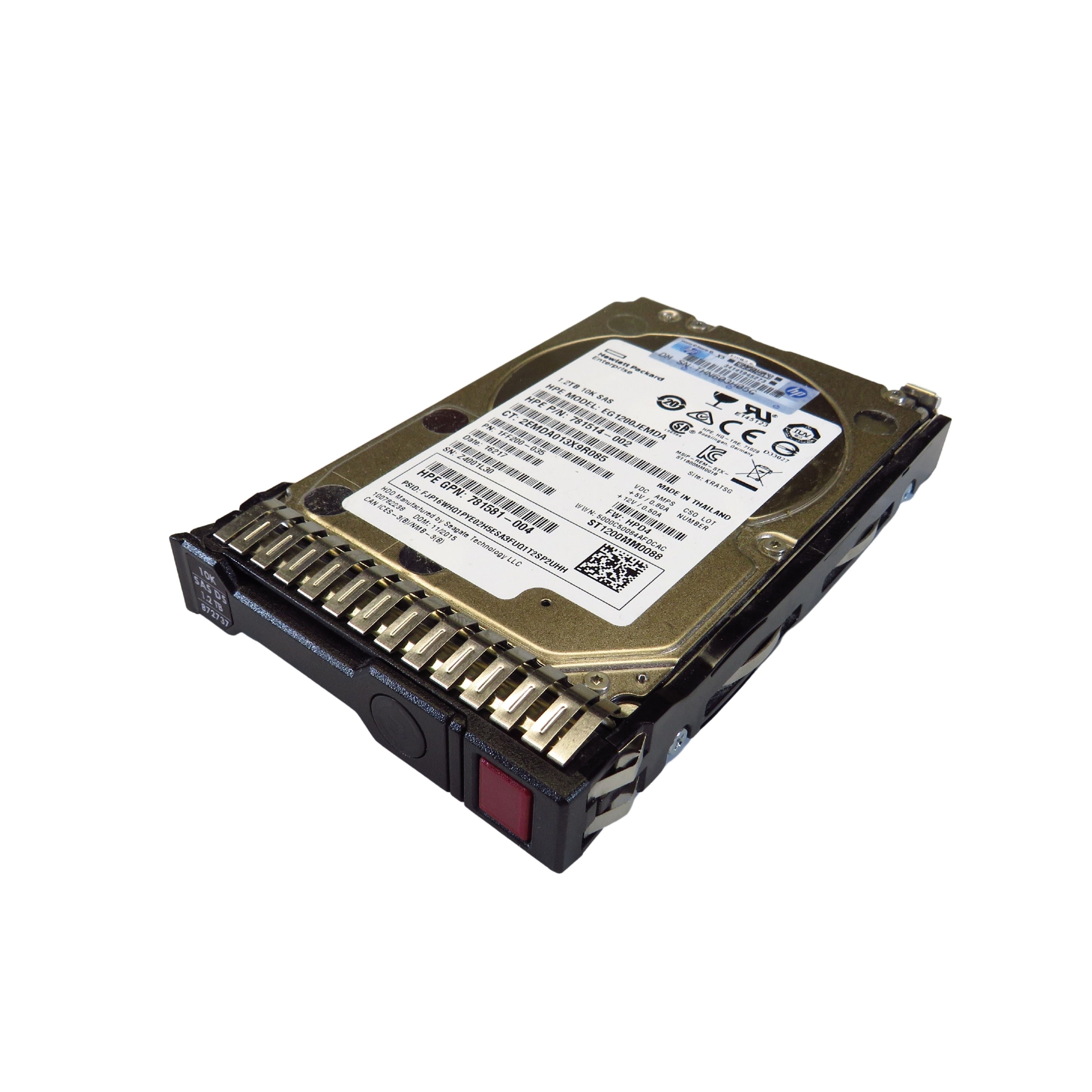 HP 872737-001 1.2TB 10K RPM 2.5" SAS 12Gbps DS HDD Hard Drive (Refurbished)