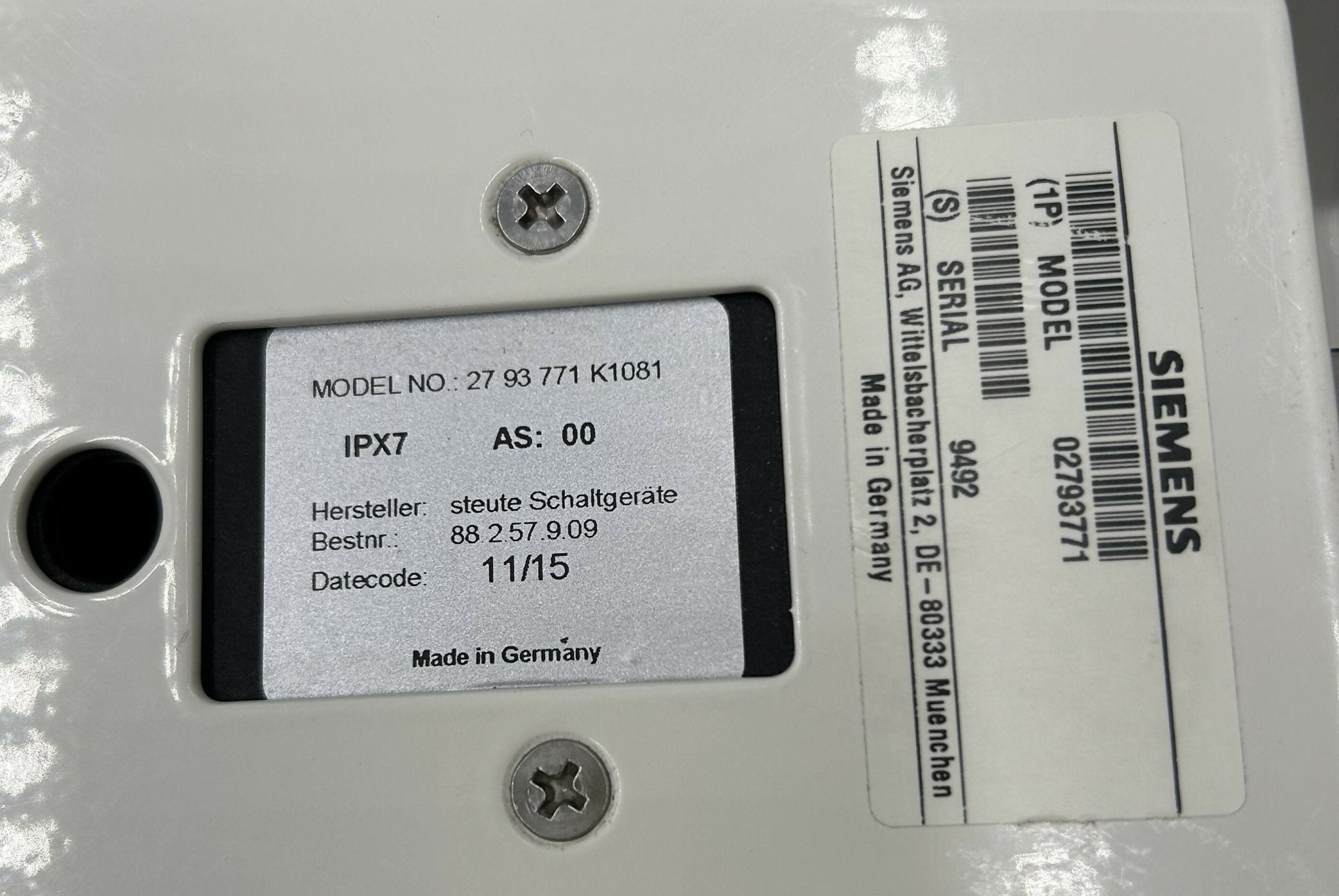 FOOTSWITCH (02793771/2793771) SIEMENS
