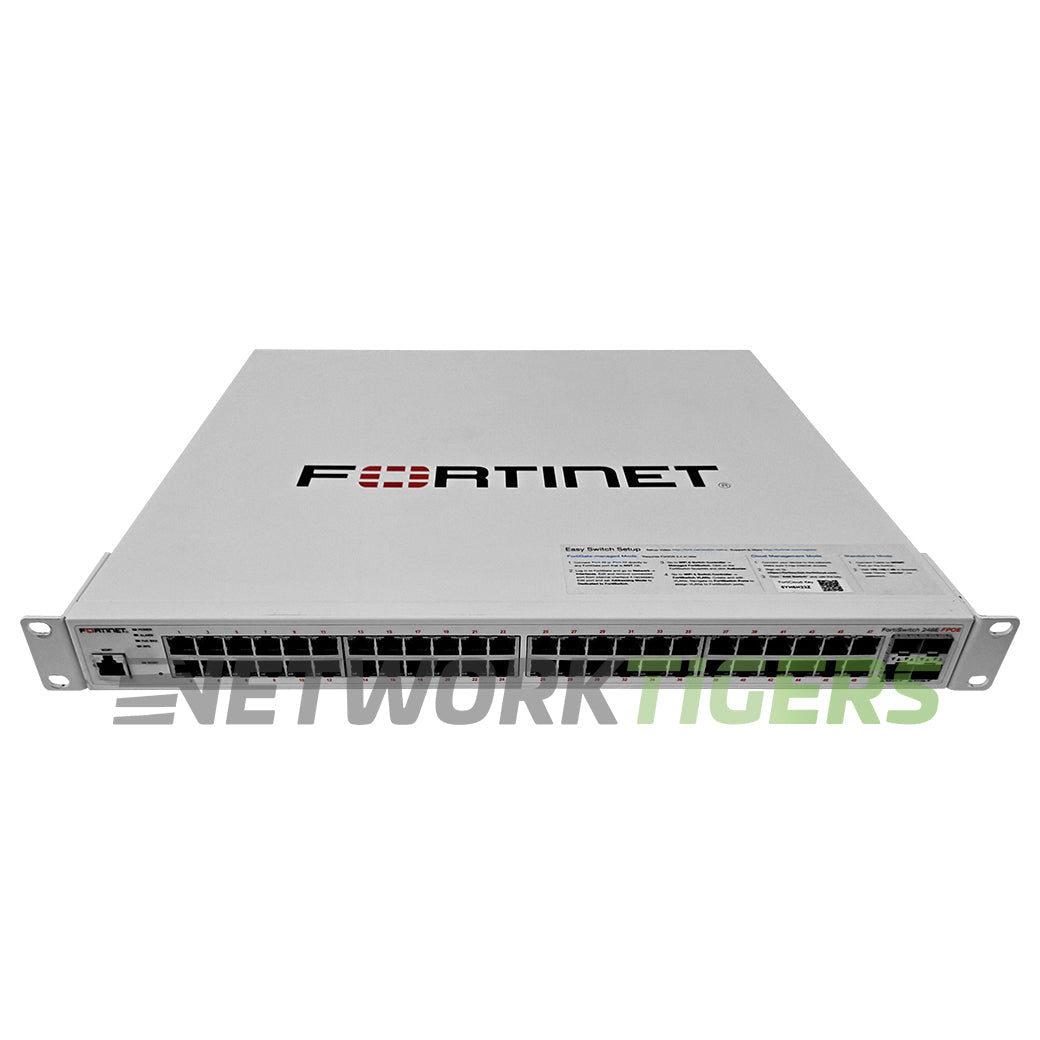 Fortinet FS-248E-FPOE 48x 1GB PoE+ RJ45 4x 1GB SFP Local Management Only Switch