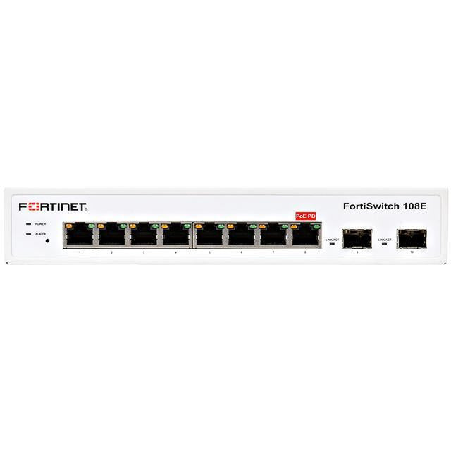 Fortinet FortiSwitch 108E-POE 8 port Gigabit PoE Switch - FS-108E-POE - Refurbished