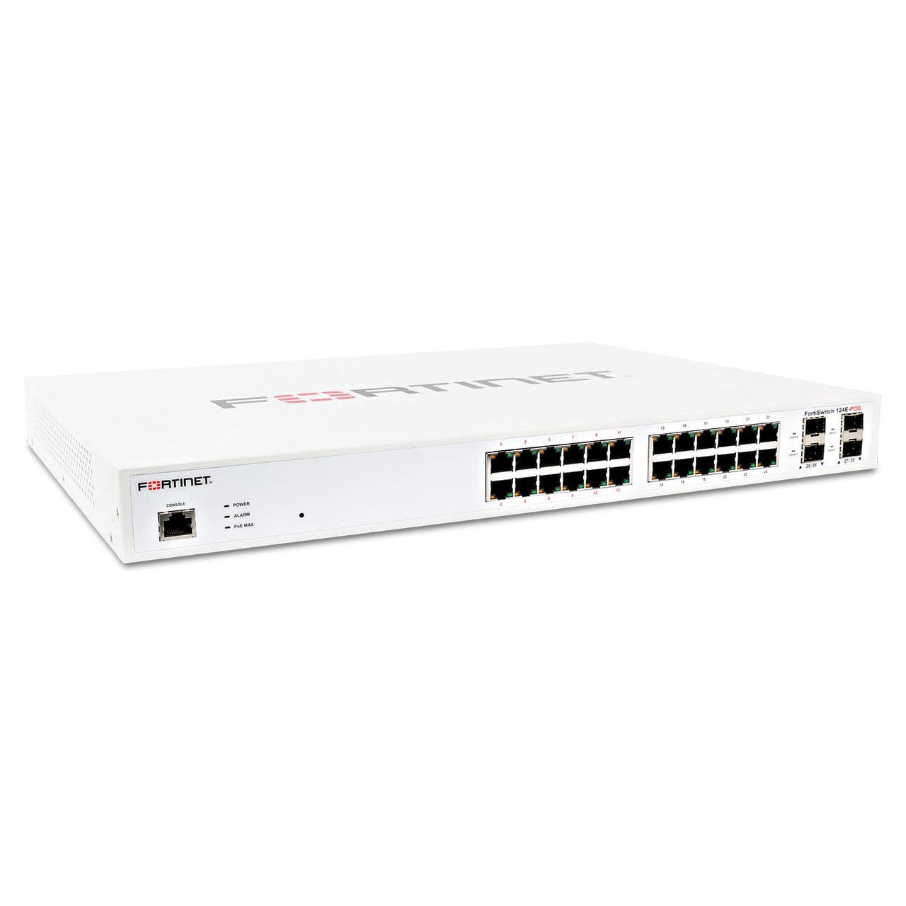 Fortinet FortiSwitch 124E-FPOE 24 port Gigabit PoE Switch - FS-124E-FPOE - Refurbished