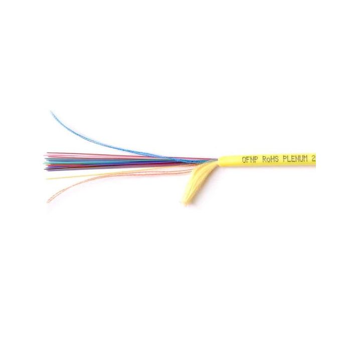 TLC Indoor/Outdoor Fiber Optic Cable, 12 Fiber, Singlemode 9/125um, Gel Free, Riser, Black (per meter)