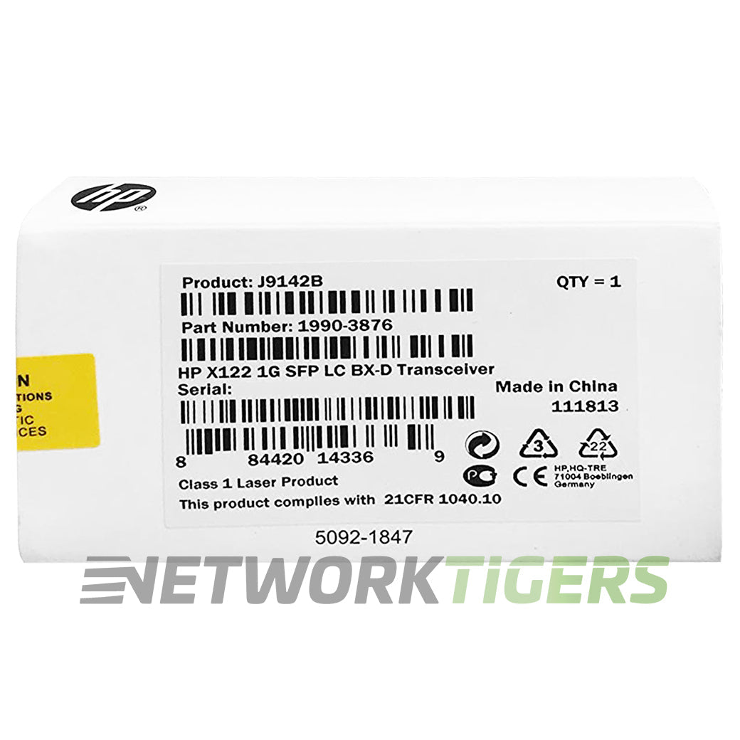 NEW HPE J9142B 1GB BASE-BX-D 1490nm/1310nm BiDi LC SMF SFP Transceiver