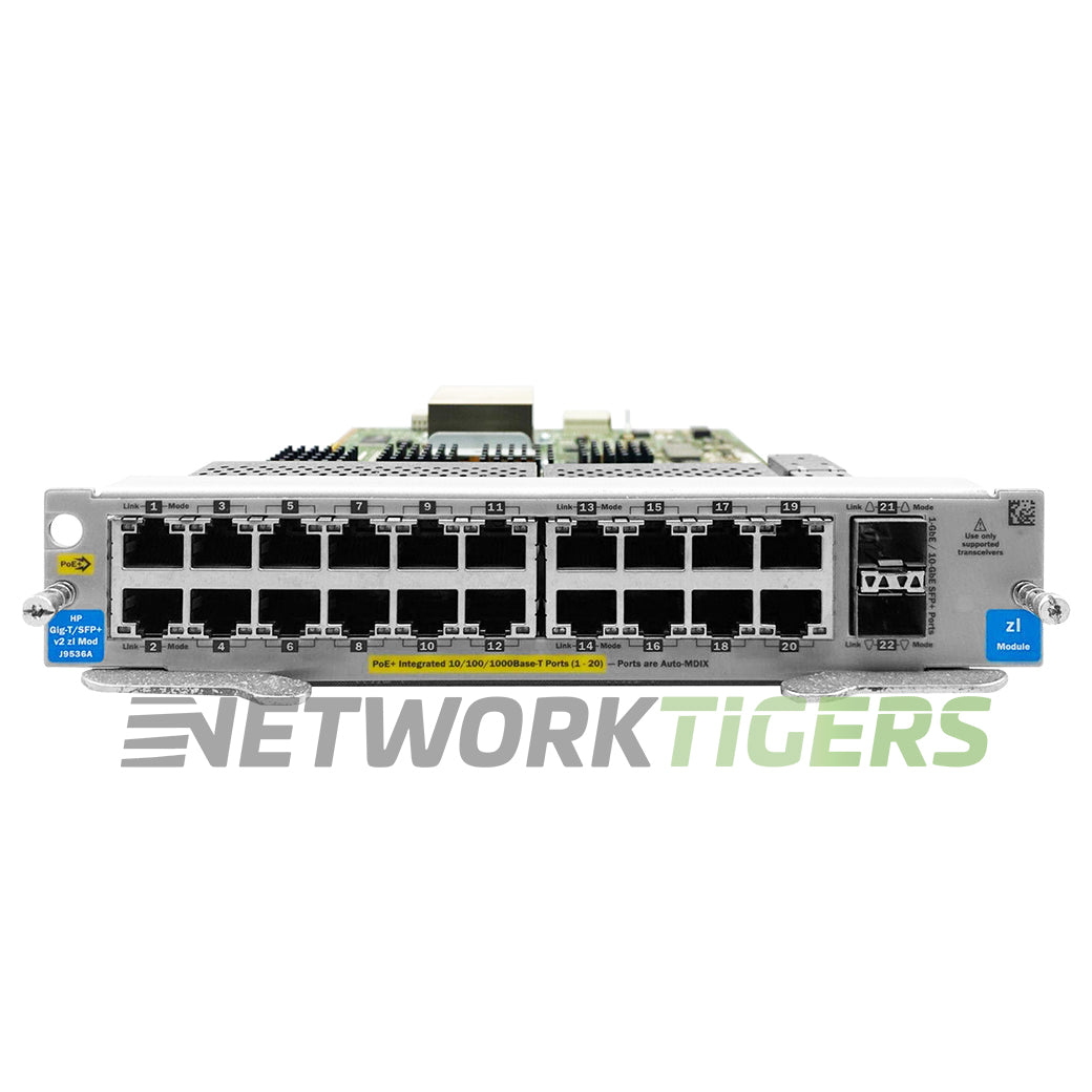 NEW HPE J9536A 5400zl Series 20x 1GB PoE+ RJ45 2x 10GB SFP+ Switch Module