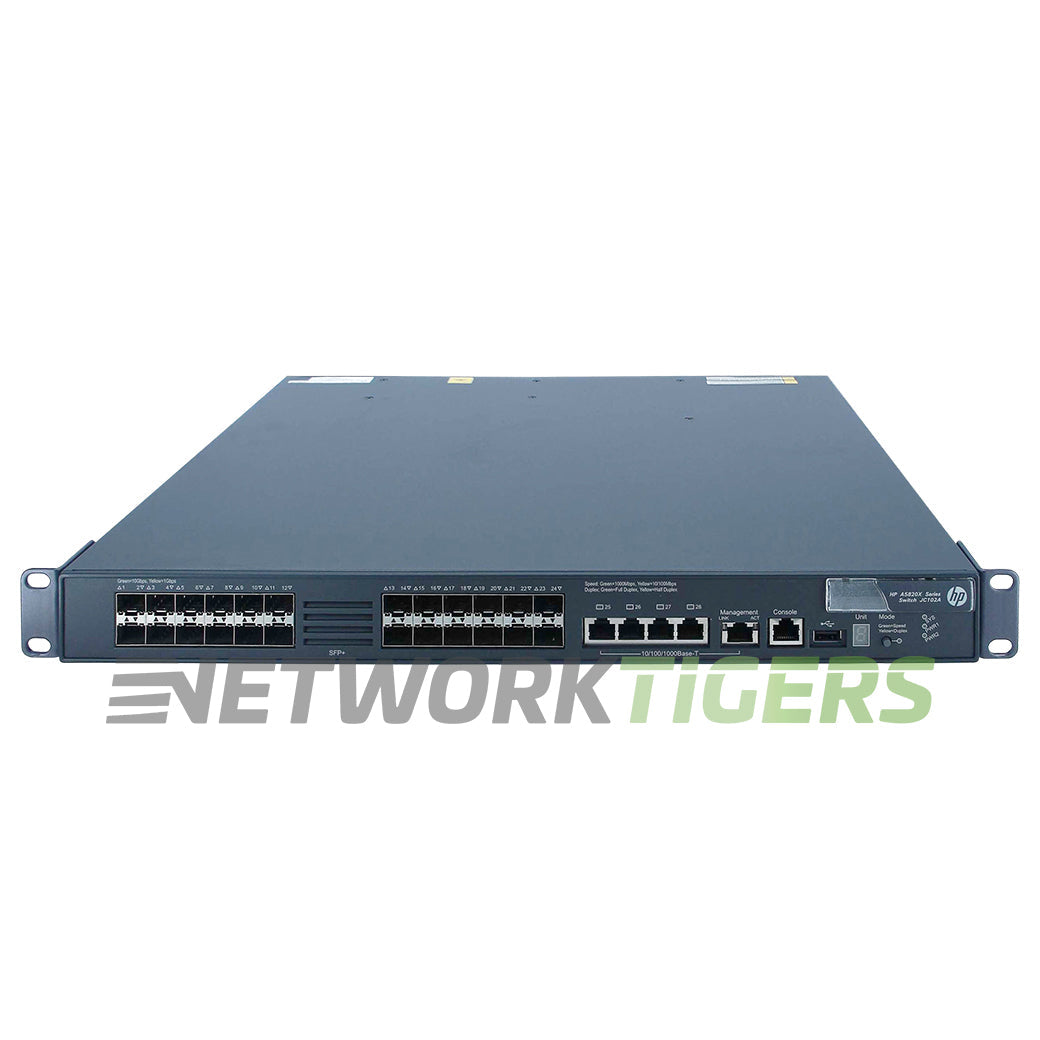 HPE JC102A A5820X-24XG-SFP+ 24x 10GB SFP+ 4x 1GB RJ45 Switch