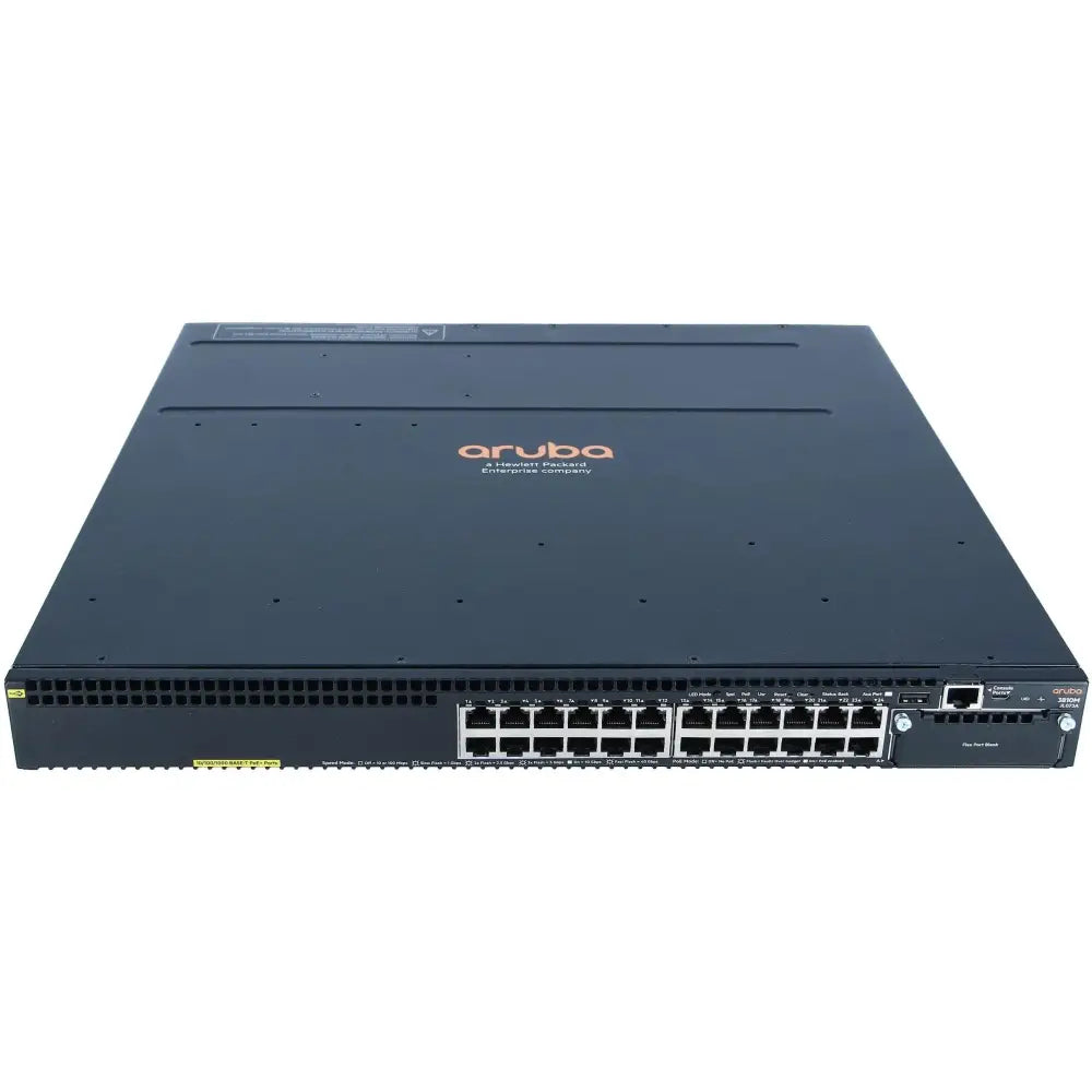 HPE Aruba 3810M 24G PoE+ 1-Slot Switch JL073A - Managed L3 24-Port Gigabit - New