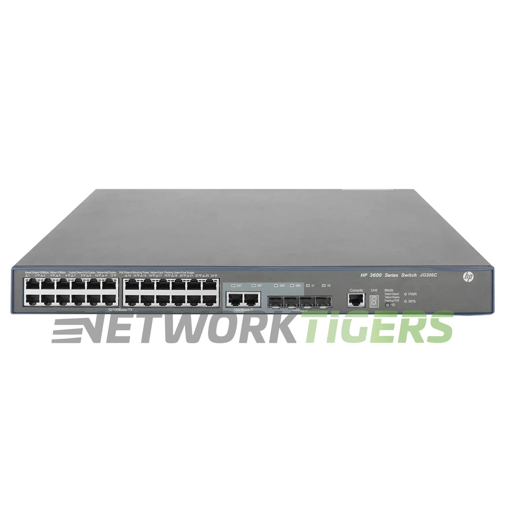NEW HPE JG306C 3600 SI Series 24x Fast Ethernet PoE+ 4x 1G SFP Switch