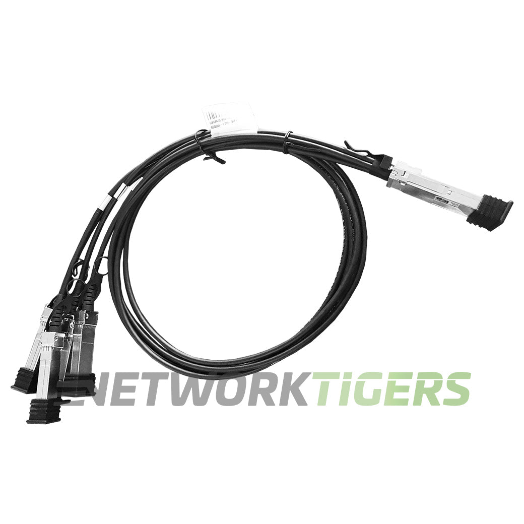 HPE JG329A 1m 40GB QSFP+ to 4x 10GB SFP+ Direct Attach Copper Breakout Cable