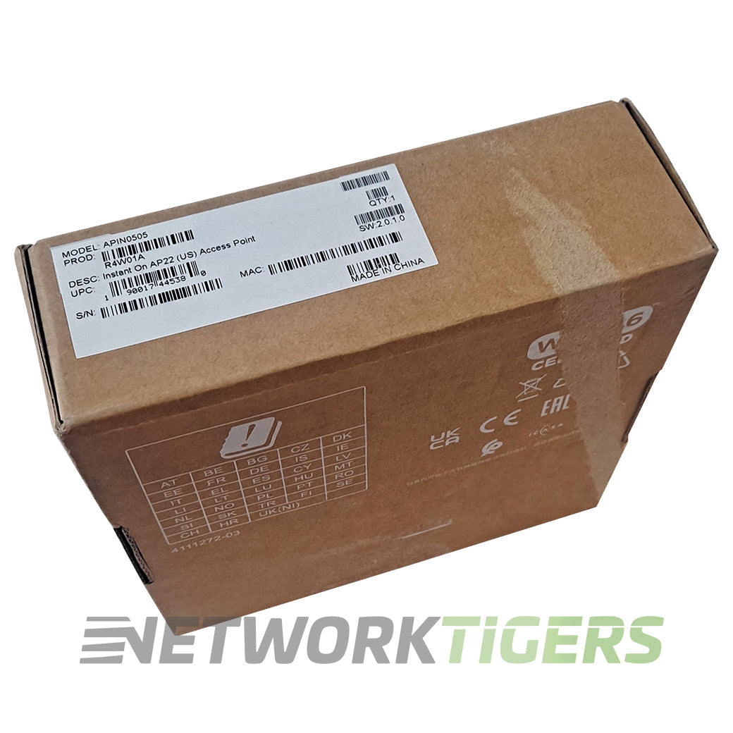 NEW HPE Aruba R4W01A AP22 (US) Instant On Wi-Fi 6 802.11ax Internal Ant WAP